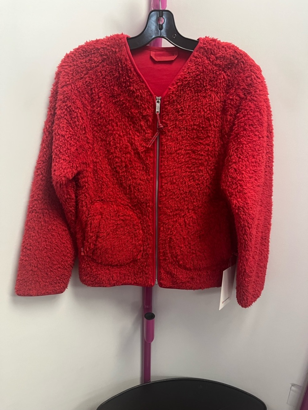 lululemon athletica Red Plush Zip-Front Women's Jacket